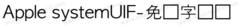 Apple systemUIF字体转换